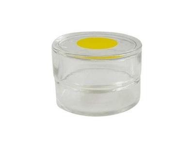 Ersatzbehälter Allein, Aus Glas Mit Gelbem Deckel, Für Rhodinette - Standard Bild - 1
