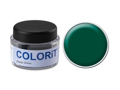 Colorit, Dunkelgrüne Farbe, Topf Mit 18 G - Standard Bild - 1