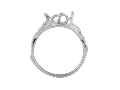 Ring Für Eine 10 MM Groe Perle, 18k Weigold. Ref. Bg160