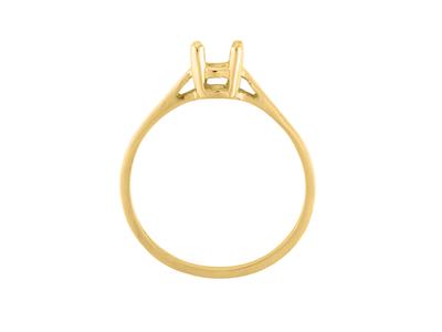 Ring In 4-krallen-fassung Für Einen Ovalen Stein Von 7 X 5 Mm, 18k Gelbgold. Ref. 15366