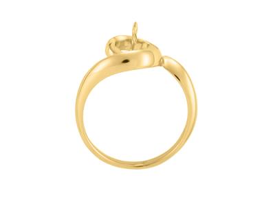 Ring Für Eine Perle Von 7 Bis 9 Mm, 18k Gelbgold. Ref. Bg51