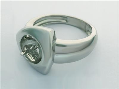 Ring Für Perlen Von 8 Bis 9 Mm, 925er Silber, Rhodiniert. Ref. Bg202 - Standard Bild - 3