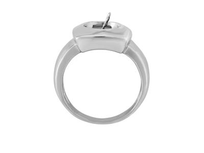 Ring Für Perlen Von 8 Bis 9 Mm, 925er Silber, Rhodiniert. Ref. Bg200