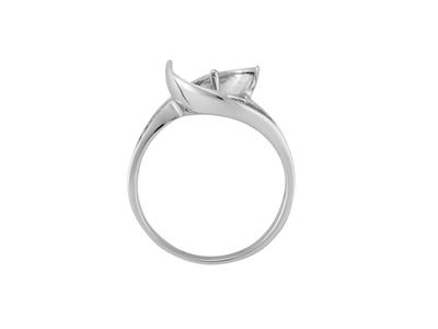 Ring Für Perlen Von 9 Bis 10 Mm, 925er Silber, Rhodiniert. Ref. Bg117 - Standard Bild - 1