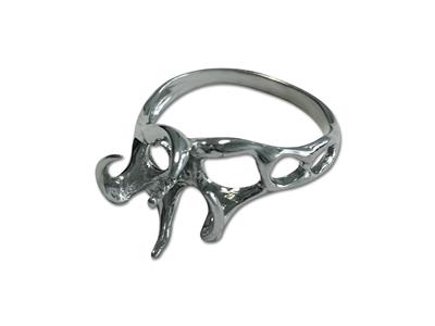 Ring Für Perlen Von 9 Bis 10 Mm, 925er Silber, Rhodiniert. Ref. Bg041