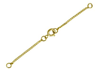Sicherheitskette Für Halskette, 1,50 Mm, 6 Cm, Vergoldet, 3 Mikron