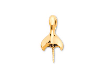 Delfinschwanz-anhänger Für Perlen Von 7 Bis 9 Mm, 18k Gelbgold. Ref. Pe211 - Standard Bild - 1