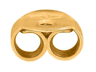Glatter Belgischer Ohrring-verschluss, 18k Gelbgold. Ref. 07408, Das Paar - Standard Bild - 1