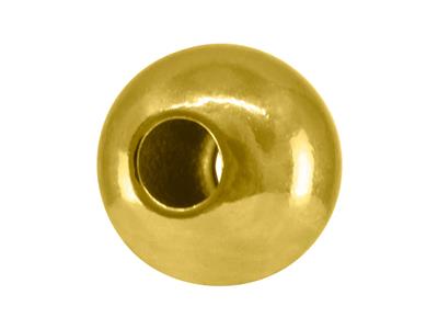 Schwere Kugel Glatt Poliert 2 Locher, 5 Mm, Gelbgold 18k - Standard Bild - 1