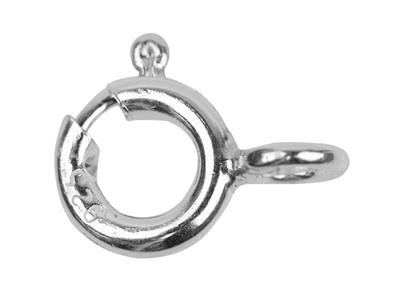 Ringfeder 10 MM Mit Angelotetem Ring, Silber 925 - Standard Bild - 1