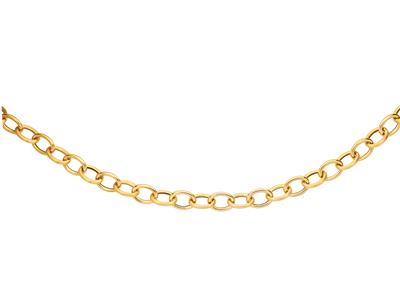 Halskette Forçat 10 Mm, 45 Cm, Gelbgold 18k