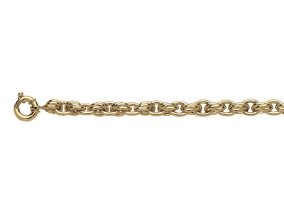 Dreifach-armband Wechselnde Ringe 1455, 10,5 Mm, 20 Cm, 18k Gelbgold