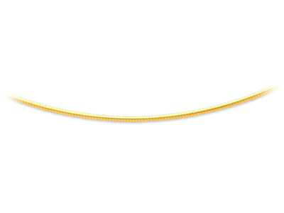 Omega-halskette Rund Avvolto 1,8 Mm, 42 Cm, 18k Gelbgold - Standard Bild - 1