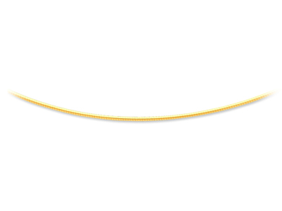Omega-halskette Rund Avvolto 1,4 Mm, 42 Cm, Gelbgold 18k - Standard Bild - 1