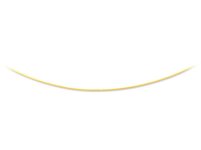 Omega-halskette Rund Avvolto 1 Mm, 42 Cm, Gelbgold 18k - Standard Bild - 1