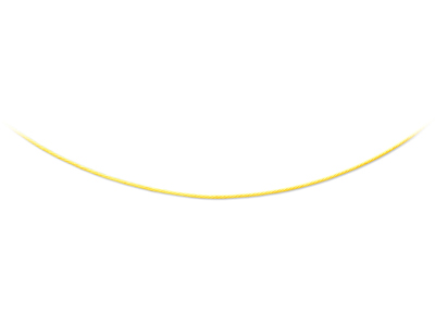 Halskette Kabel 1 Mm, 42-45 Cm, Gelbgold 18k