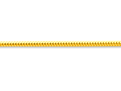 Kette Aus Serpentin-maschen 1,20 Mm, 45 Cm, Gelbgold 18k - Standard Bild - 2