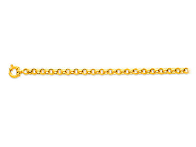 Jaseron-maschenarmband 6 Mm, 21 Cm, 18k Gelbgold - Standard Bild - 1