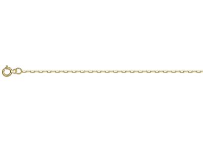 Klare Forçat-kette Mit Diamantbeschichtung 1,35 Mm, 50 Cm, Gelbgold 18k