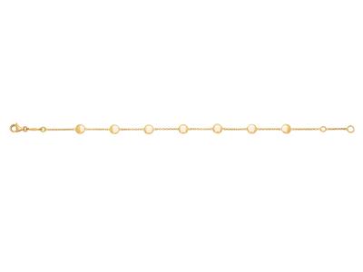 Armband Lineare Pastillen, 16,50-18 Cm, 18k Gelbgold
