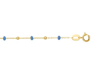 Armband Blaue Kugeln, 17-18 Cm, 18k Gelbgold - Standard Bild - 1
