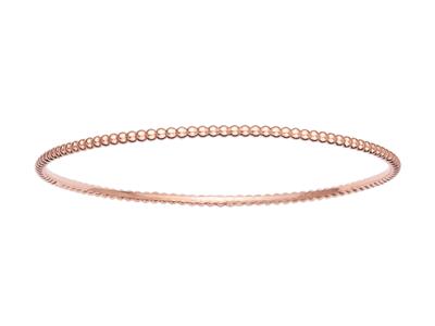 Geschlossenes Massives Perlenconc-armband, 62 Mm, 18k Rotgold