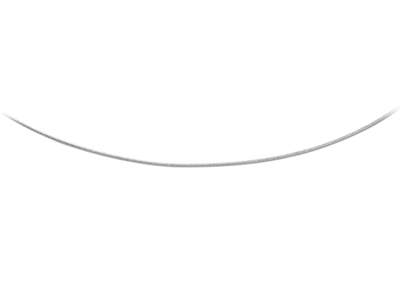 Halskette Cable 1,4 Mm, 42 Cm, 925er Silber, Rhodiniert