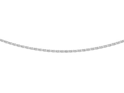 Diamantbesetzte Forçat-kette, 2,20 Mm, 42-45 Cm, 925er Silber, Rhodiniert - Standard Bild - 1