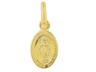 Medaille Wundertätige Jungfrau, 8 X 6 Mm, 18k Gelbgold - Standard Bild - 1