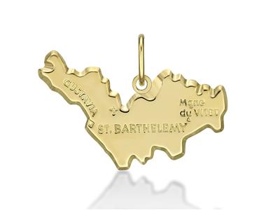 Anhänger St. Bartholomäus-karte 12 X 25 Mm, 18k Gelbgold