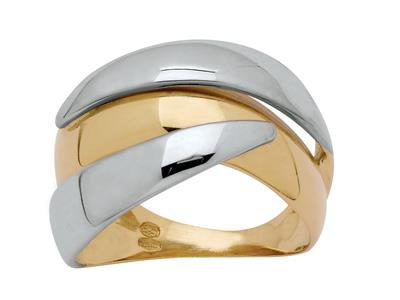 Ring 13 Mm, 18k Bicolor Gold, Finger 58