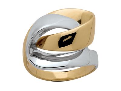 Ring 15 Mm, 18k Bicolor Gold, Finger 54