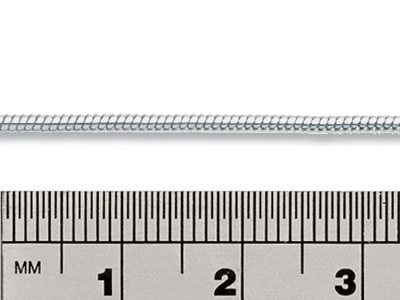 Schlangenkette Aus Sterlingsilber, 1,9 mm, Rund, Lose - Standard Bild - 2