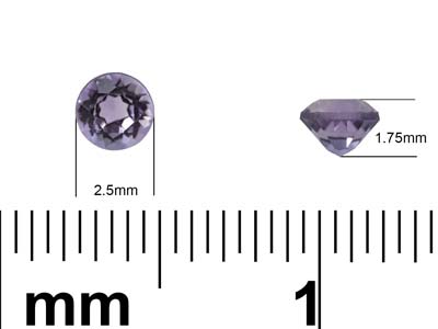 Amethyst, Rund, 2,5 mm - Standard Bild - 3