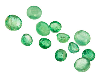 Smaragd, Rund, Ab 3 mm, Verschiedene Größen, 12er-pack - Standard Bild - 1