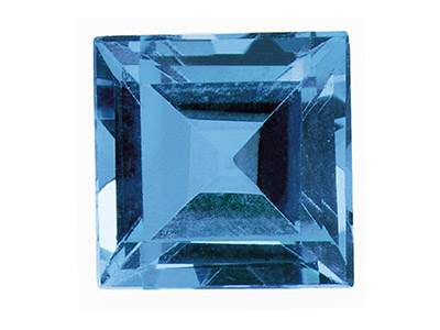 London Blue Topas, Quadratisch, 5 mm, Behandelt - Standard Bild - 1
