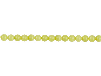 Halbedelsteinperlen, Rund, Strang 40 cm, 4 mm, Lemon-jaspis - Standard Bild - 1