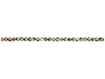 Halbedelsteinperlen, Rund, Strang 38-39 cm, 4 mm, Dalmatinischer Jaspis - Standard Bild - 1