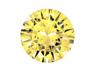 Preciosa Cubic Zirconia, The Alpha Round Brillant, 1mm, Gold