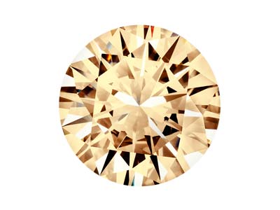 Preciosa Cubic Zirconia, The Alpha Round Brillant, 1,5mm, Champagnerfarben