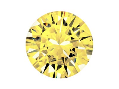 Preciosa Cubic Zirconia, The Alpha Round Brillant, 2mm, Gold