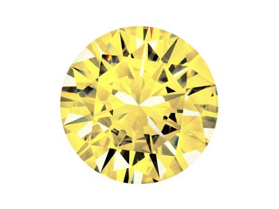 Preciosa Cubic Zirconia, The Alpha Round Brillant, 2,5 mm, Gold - Standard Bild - 1