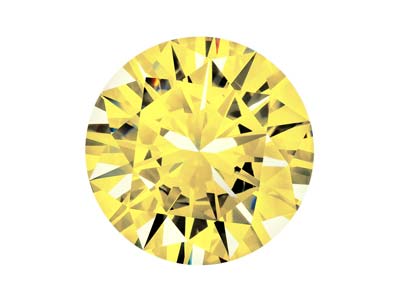 Preciosa Cubic Zirconia, The Alpha Round Brillant, 4mm, Gold