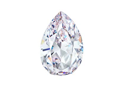 Preciosa Cubic Zirconia, Pear Diamond, 6 X 4 mm, Weiß - Standard Bild - 2