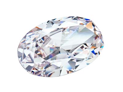 Preciosa Cubic Zirconia, Ovaler Diamant, 6 X 4 mm, Weiß - Standard Bild - 2