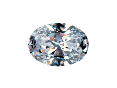 Preciosa Cubic Zirconia, Ovaler Diamant, 7 X 5 mm, Weiß - Standard Bild - 1