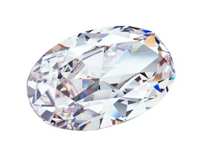Preciosa Cubic Zirconia, Ovaler Diamant, 8 X 6 mm, Weiß - Standard Bild - 2