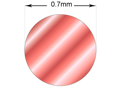 Runder Kupferdraht, Komplett Ausgeglüht, 0,7 mm x 7,5 m - Standard Bild - 2