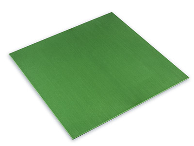 Eloxiertes, Grünes Aluminiumblech, 100 x 100 x 0,7 mm - Standard Bild - 1
