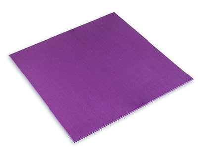 Eloxiertes, Violett Gefärbtes Aluminiumblech, 100 x 100 x 0,7 mm - Standard Bild - 1